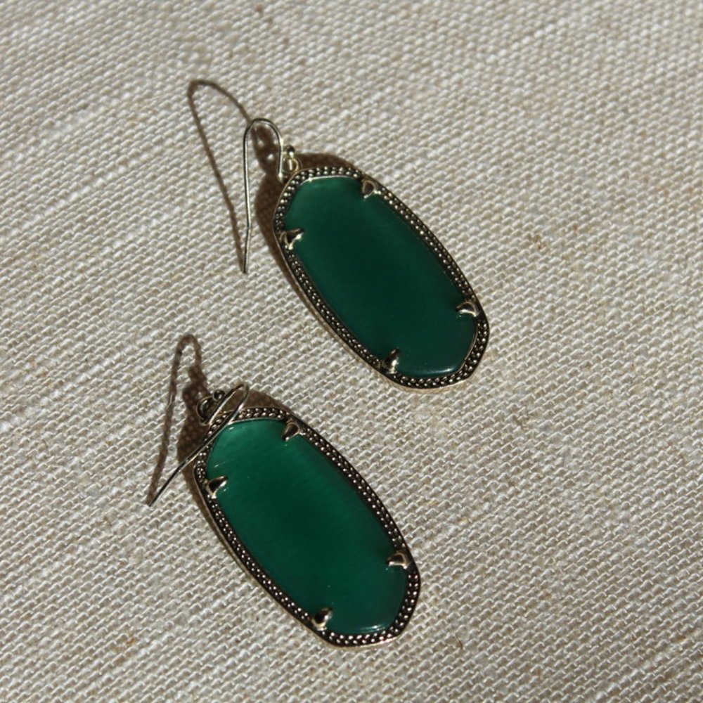 Kendra Scott Elle Earrings - Green
